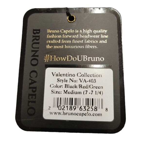 MEN'S BRUNO CAPELO VALENTINO COLLECTION STRAW FEDORA HAT FLAT WIDE 3" BRIM VA403 - Picture 7 of 8